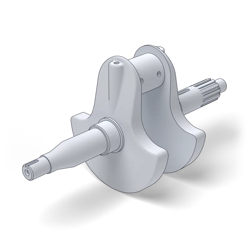 A forged part shown as its CAD model